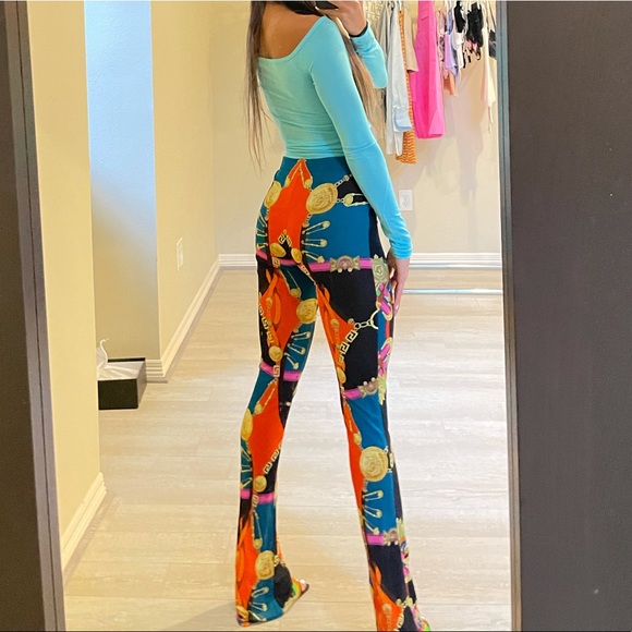 ❌SOLD❌FINAL MARKDOWN Versace Pantaloni Printed Jersey Pants XS S 38 - Picture 8 of 9